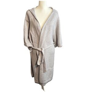 Free People Long Cardigan Knit Sweater Robe Gray Woman's